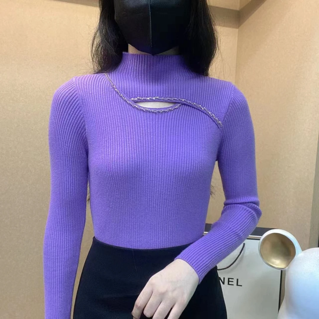 半高领打底衫女秋冬2025新款内搭修身加厚针织上衣冬季百搭时尚