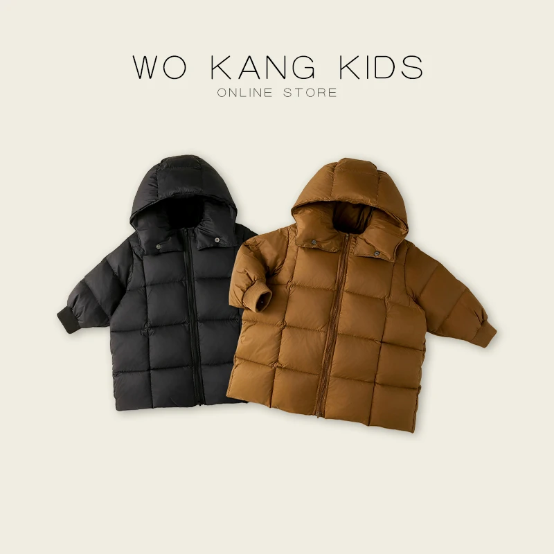 沃康2023新款儿童男童冬季中长款羽绒服QXB203