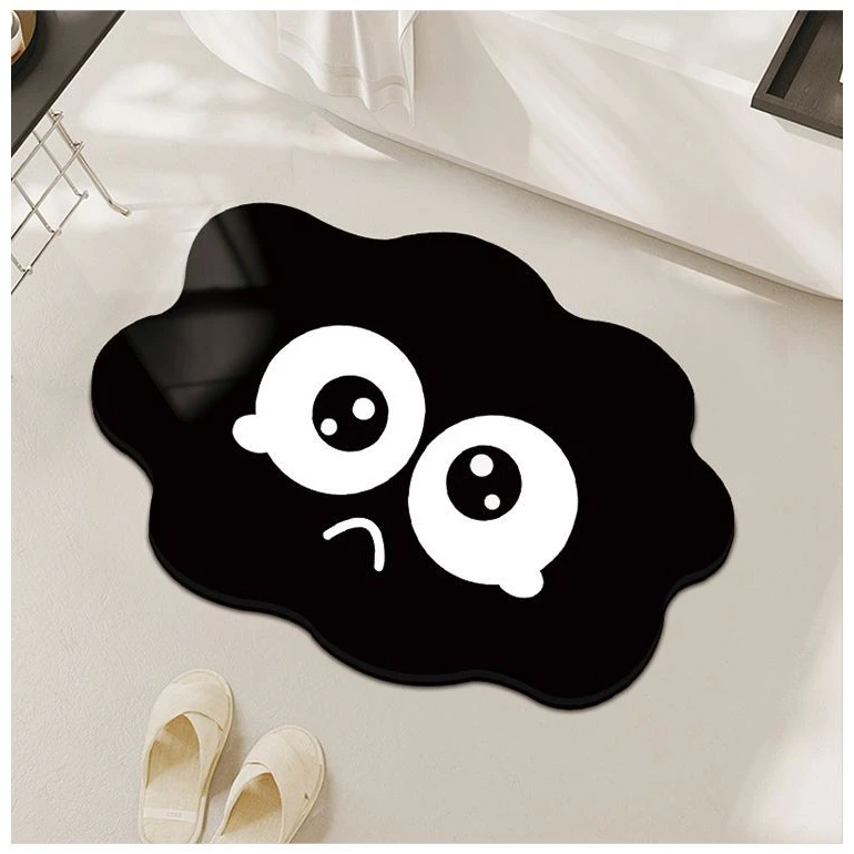 卡通可爱硅藻泥地垫卫生间厕所浴室吸水脚垫洗手间地毯耐脏防滑垫