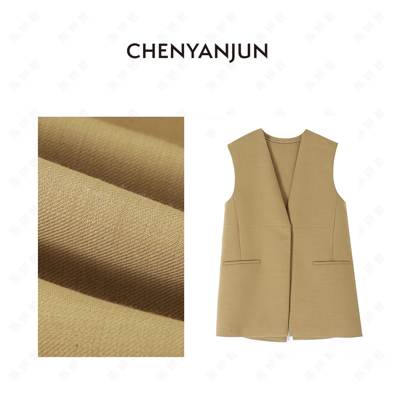 陈妍君【琎口精纺咩咩毛优雅马甲】CHENYANJUN CYJ-WWO74-WJ212