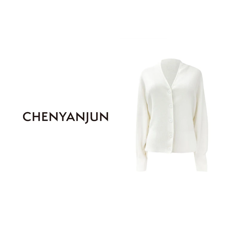 CHENYANJUN 17.5微米百搭蝙蝠袖V领羊毛衫CYJ-LW06-40912