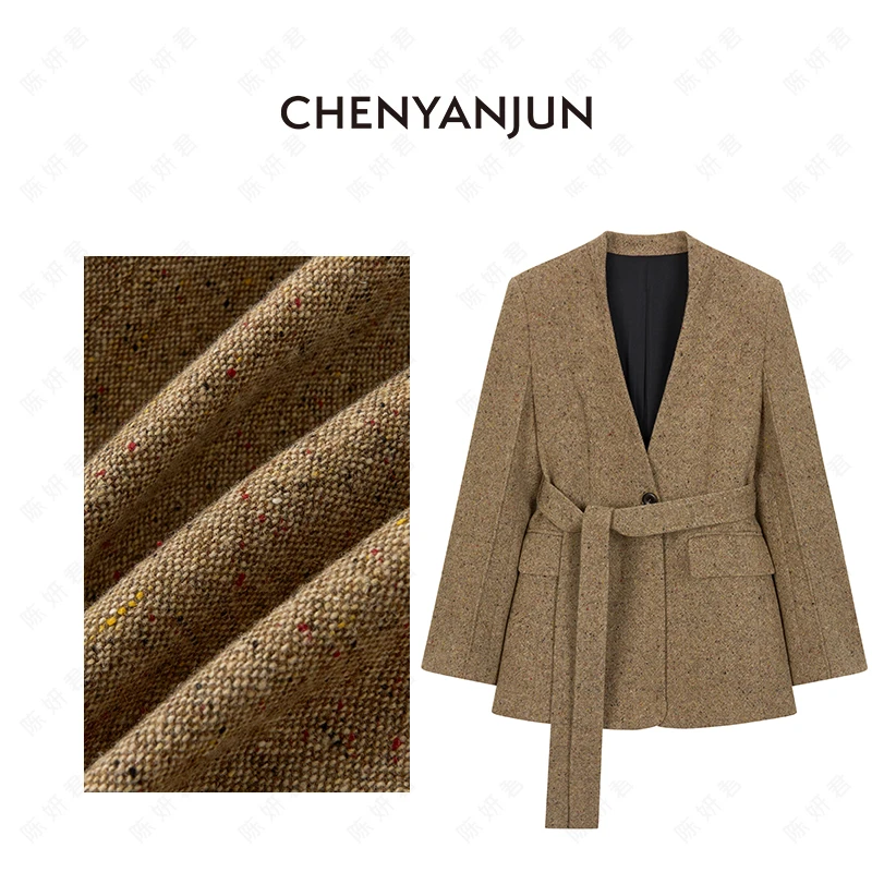 陈妍君  花纱 【显瘦百搭西装】CYJ01-WWO74-W547