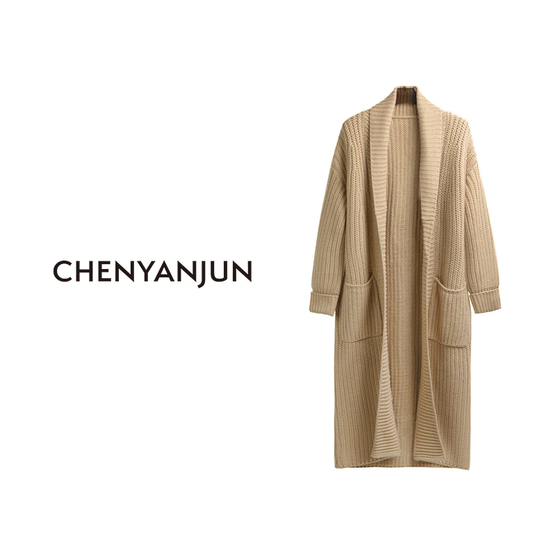 CHENYANJUN极简浴袍款羊毛针织开衫 YZ-06-01