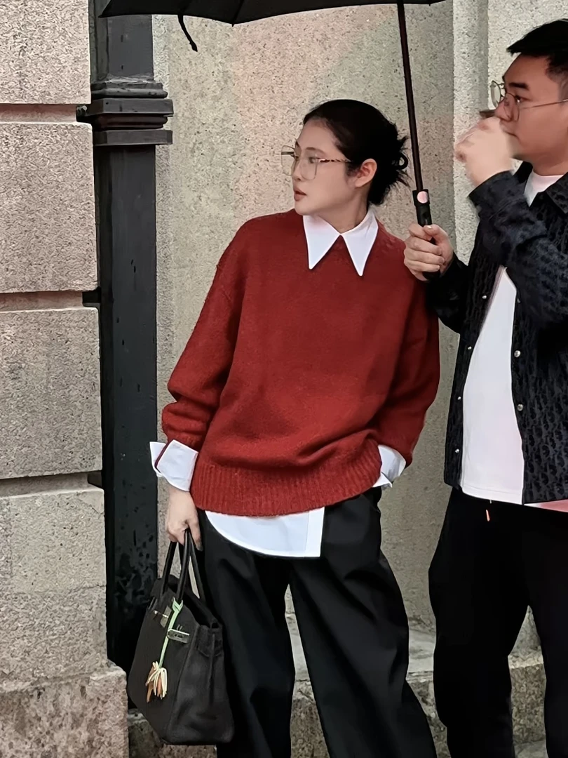 陈妍君【梦幻点子纱秋冬慵懒风套头毛衣】CHENYANJUN CYJ-JJ241-65