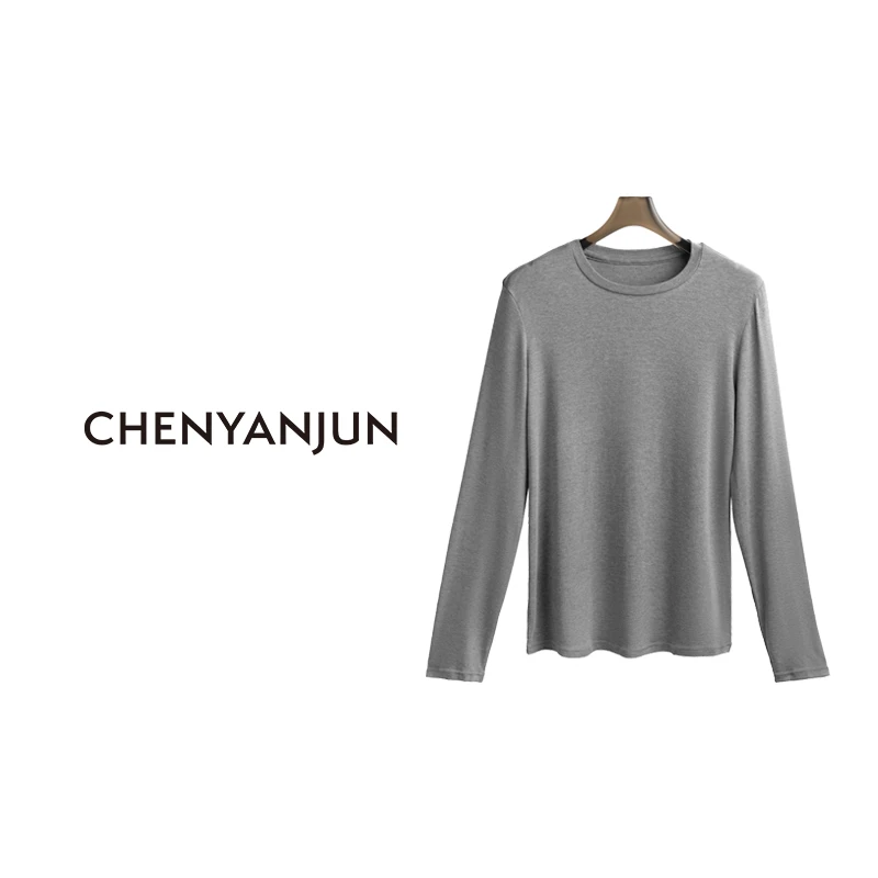 【面膜T】CHENYANJUN陈妍君叠穿弹力修身长袖打底CYJ-JJ50-0668