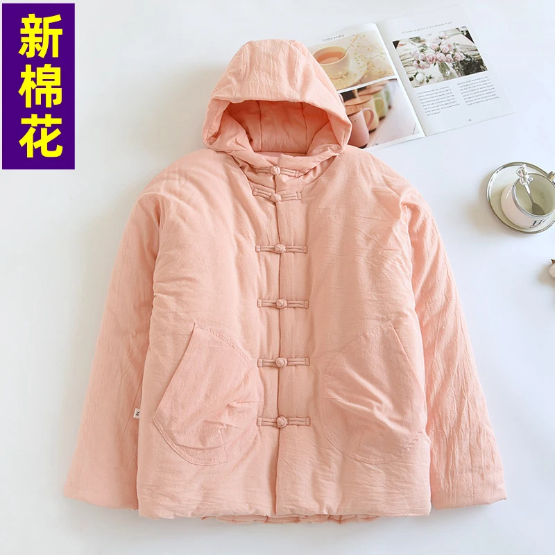 82冬季女士加厚棉花保暖衣连帽款休闲宽松棉服外套