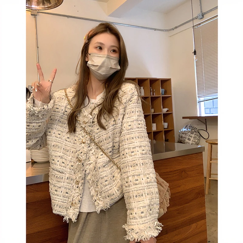 法式时尚小香风短外套女秋季新款气质设计感宽松百搭上衣