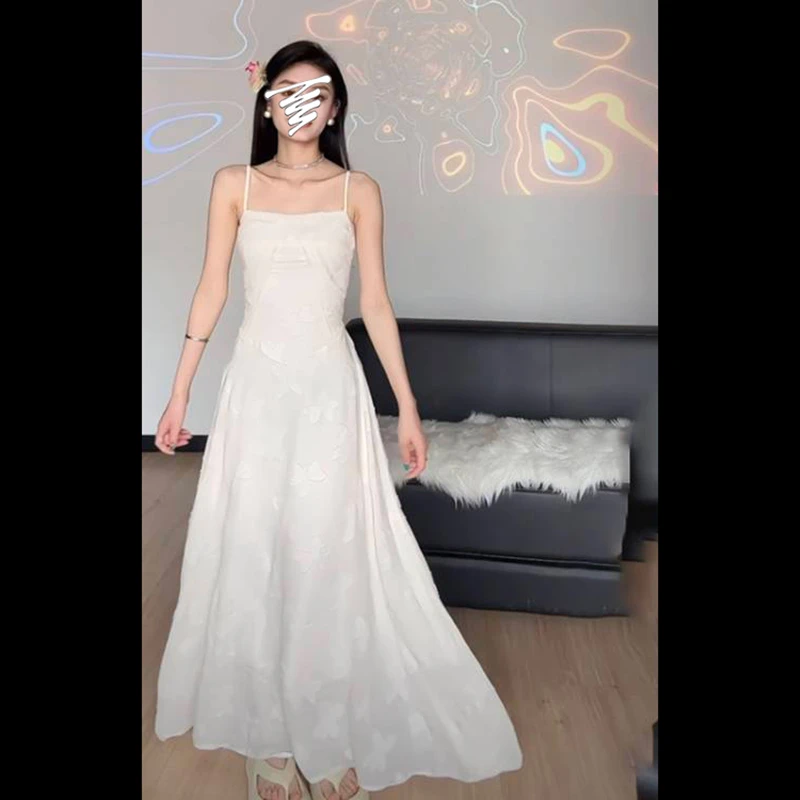 法式轻奢女装连衣裙女夏季长款收腰显瘦设计感气质仙气裙子潮