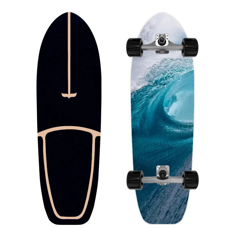 陆地冲浪板滑板初学者滑雪练习免蹬代步刷街滑行