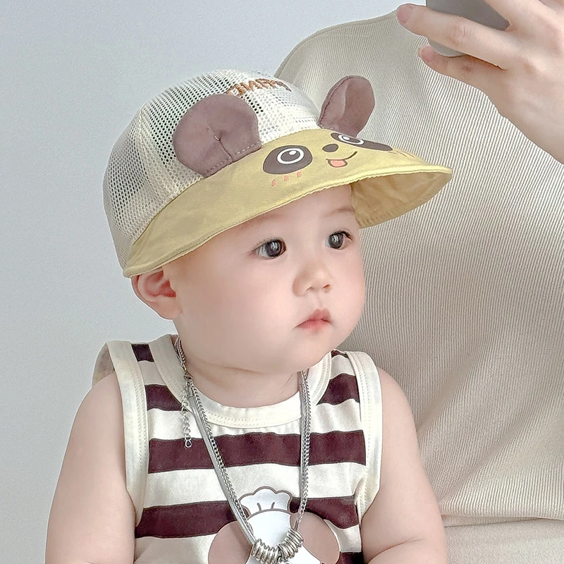 婴儿防晒帽子夏季薄款超萌男童幼儿全网大檐遮阳帽宝宝夏天太阳帽