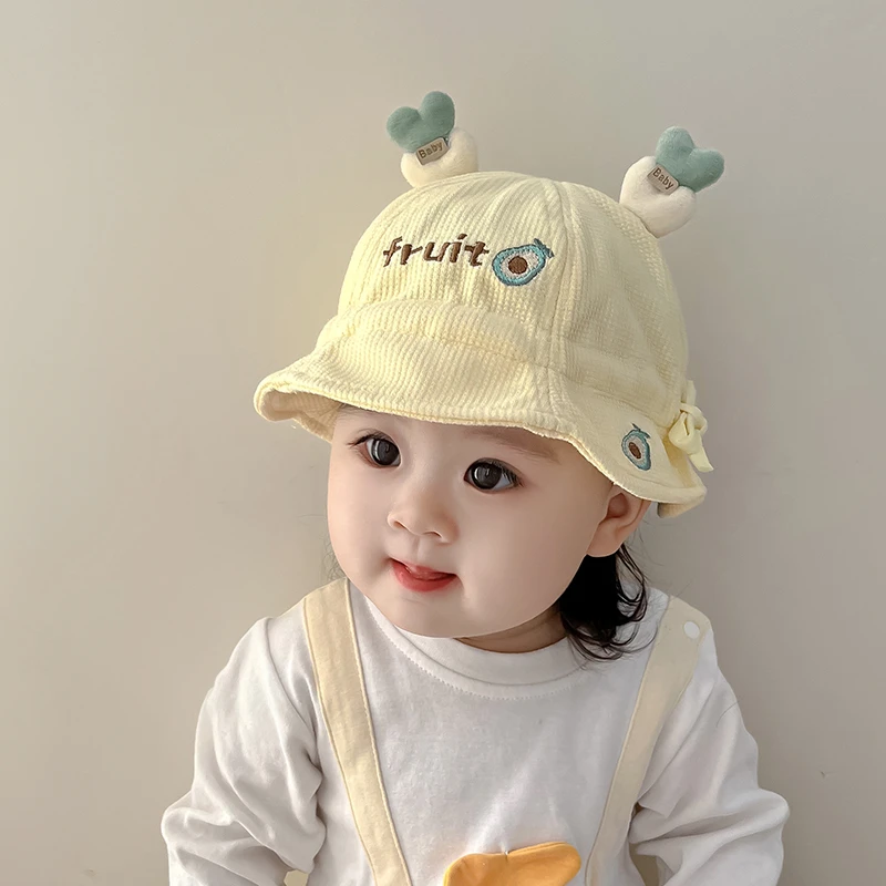 婴儿帽子春秋薄款婴幼儿新生儿胎帽女宝宝渔夫帽遮阳防晒可调盆帽