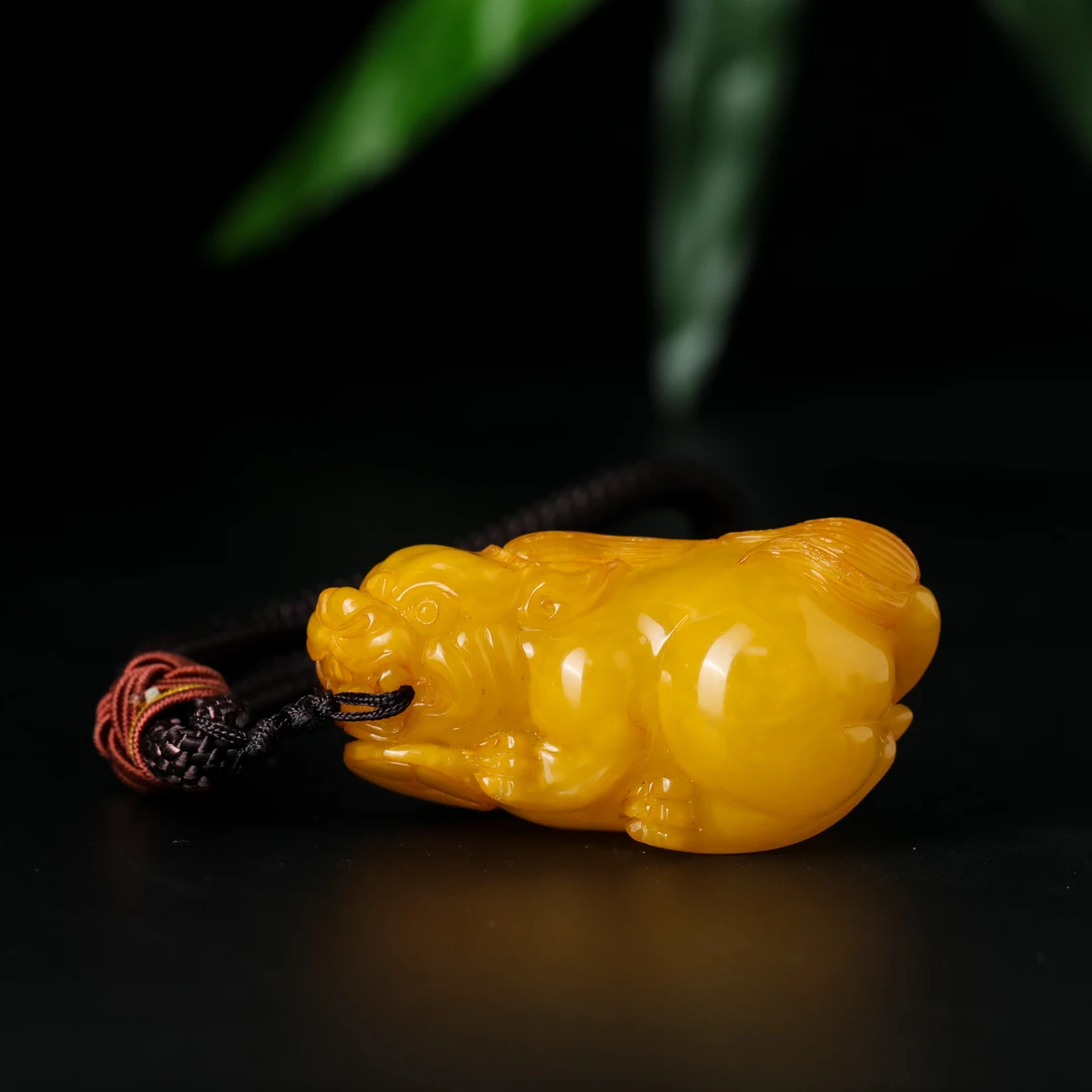 【竞拍专用】鸡油黄貔貅手把件 610050768