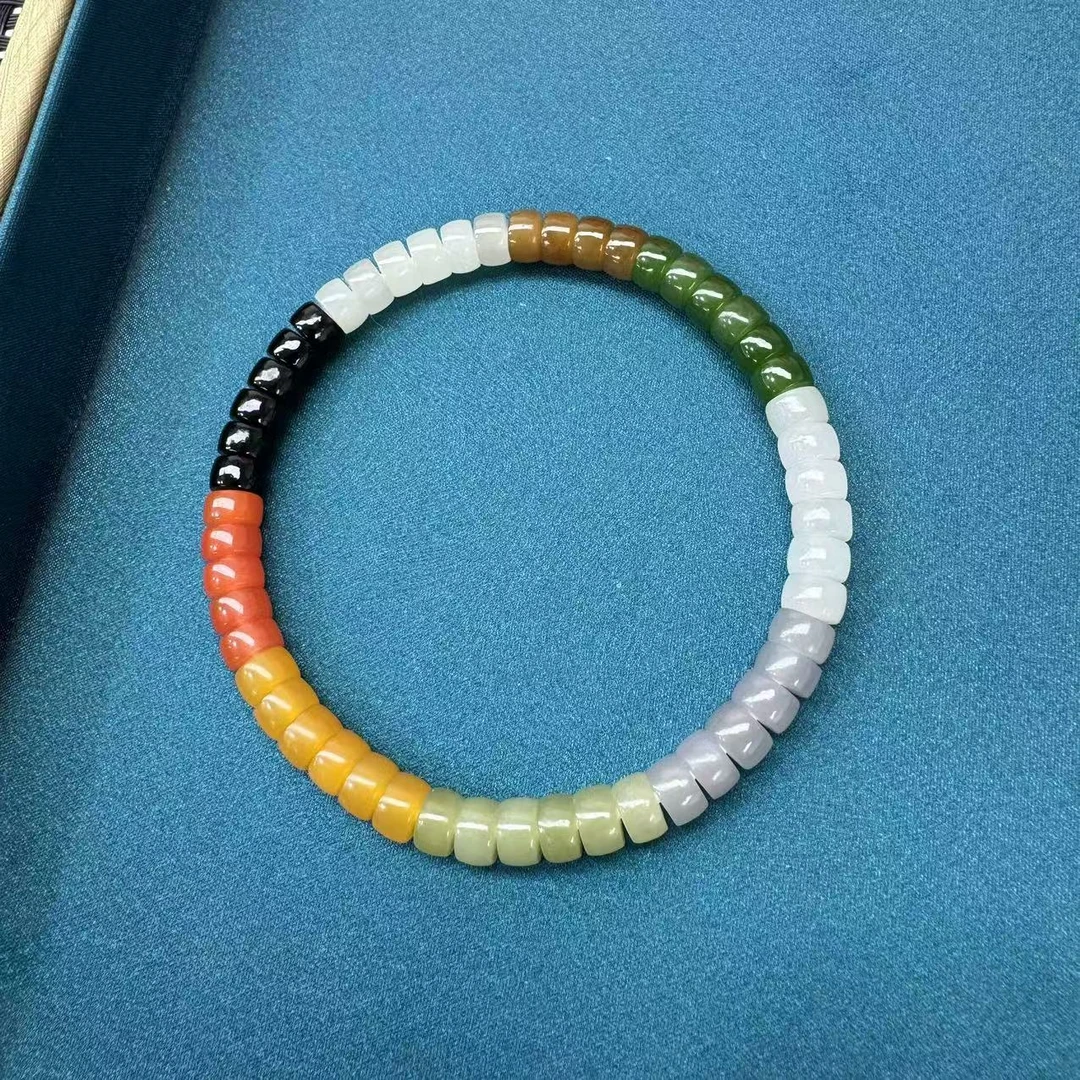 和田玉精工直切药片多宝单圈手串6mm+ 66241022-10