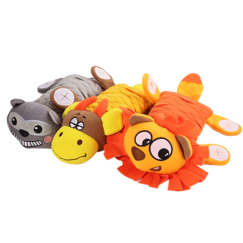 SUREPET/舒拜发声磨牙毛绒狗玩具磨牙耐咬漏食解闷布绒宠物玩具