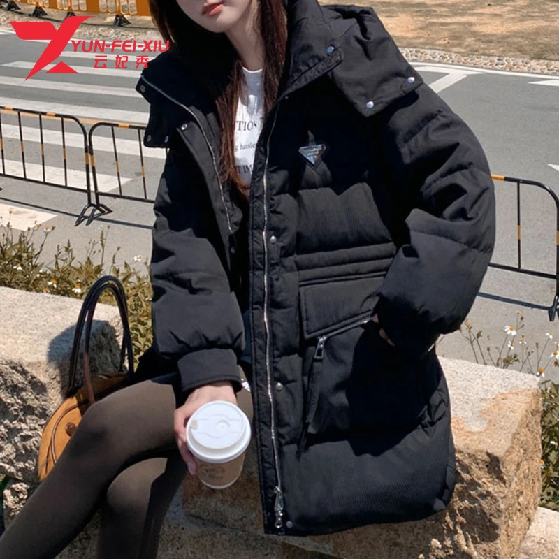 云妃秀大码女装外套时尚百搭休闲拼接宽松羽绒服日常显瘦遮肉6602