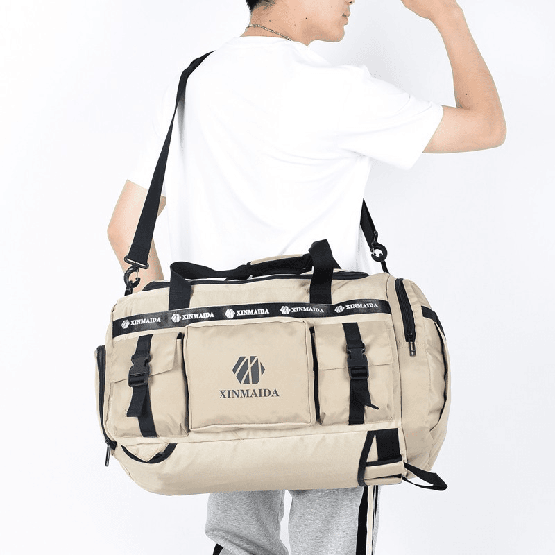时尚手提旅行包大容量双肩运动健身包男干湿分离训练包行李收纳包