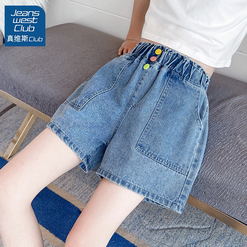 真维斯酷派女童牛仔短裤2025夏季新款儿童夏装裤子洋气薄款五分裤