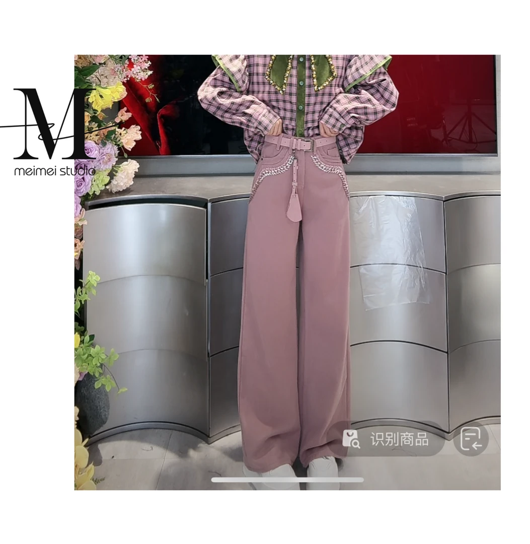 秋冬显瘦设计师重工网红百搭钉钻牛仔裤789-31061459