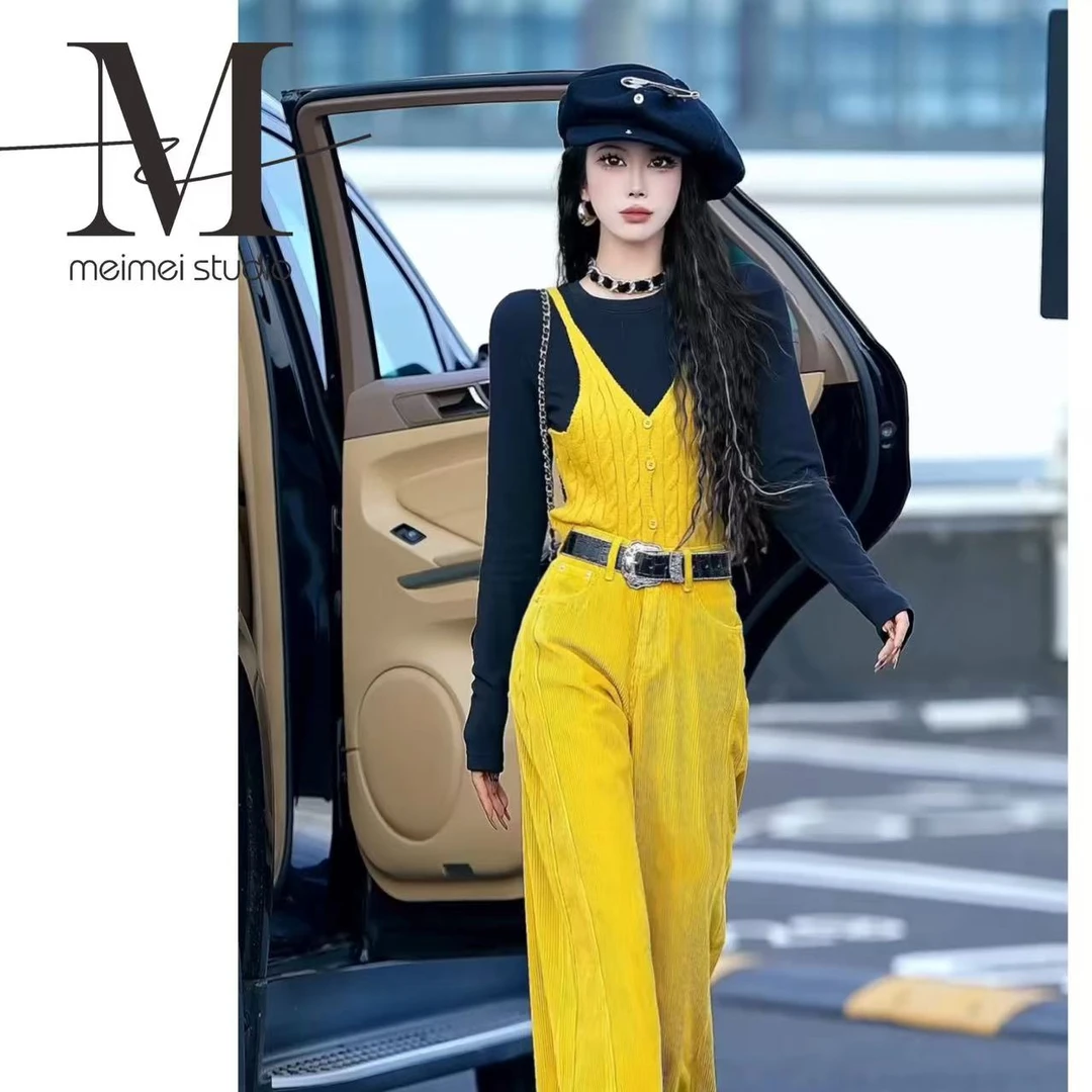 新款设计师经典时尚两件百搭气质秋季轻奢背心套装515-61060551