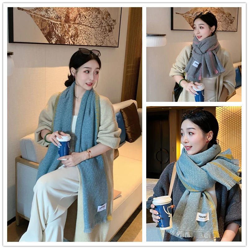 围巾女款冬季2025新款秋冬韩系氛围感情侣保暖学生高级感女士围脖