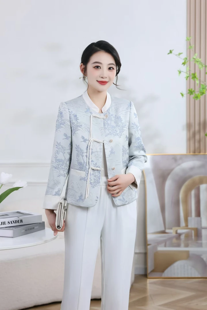 设计感新中式复古短外套新款时尚休闲洋气减龄气质小香风上衣26