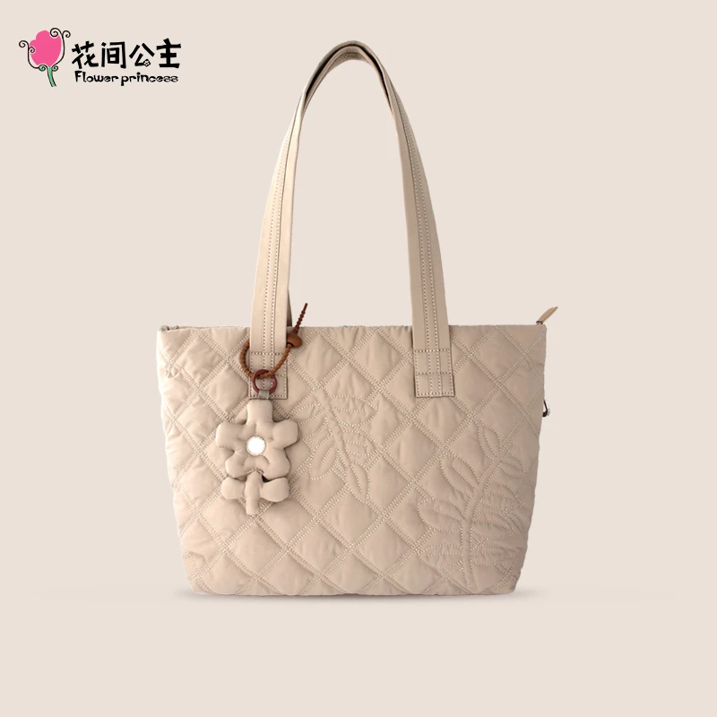 【双11】花间公主奶咖软欧包蓬蓬棉服托特包大单肩包通勤女包包