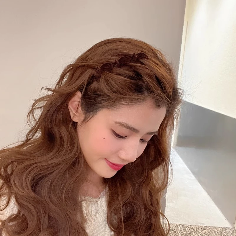 刘海整理发卡丝绒发夹抓夹女懒人双层编发侧边夹刘海夹碎发夹可爱