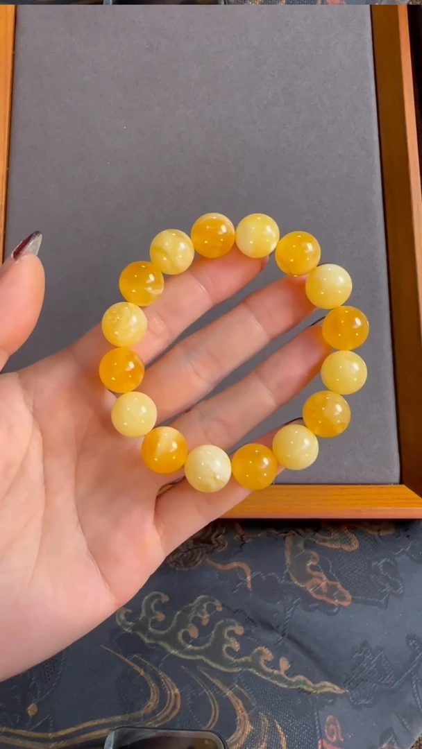【闪购商品】蜜蜡手串未镶嵌多宝圆珠手串18.44