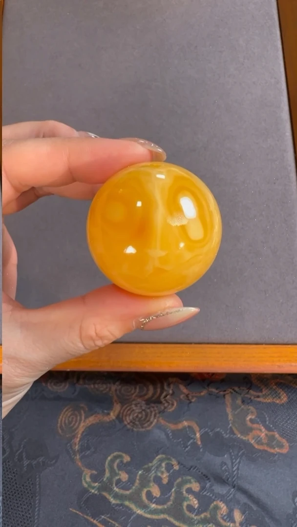 【闪购商品】蜜蜡颈饰未镶嵌焦皮料圆珠33.72