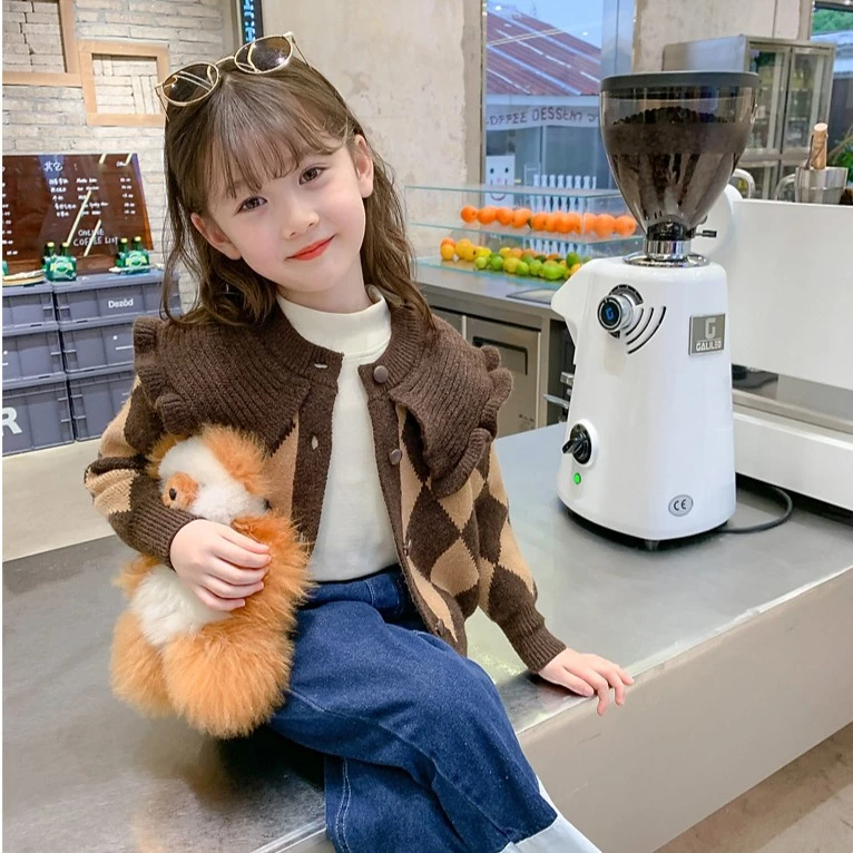 女童毛衣开衫秋装2025新款韩版洋气外套儿童针织衫春秋小女孩上衣
