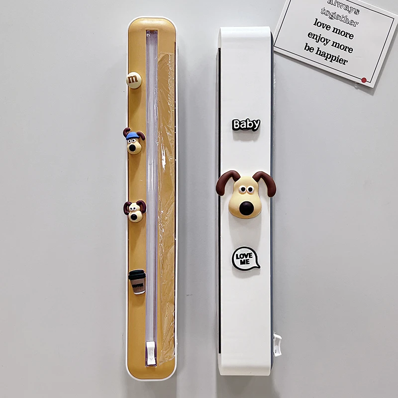 一次性保鲜膜切割器家用可爱卡通磁吸冰箱挂壁式免撕保鲜袋切割刀