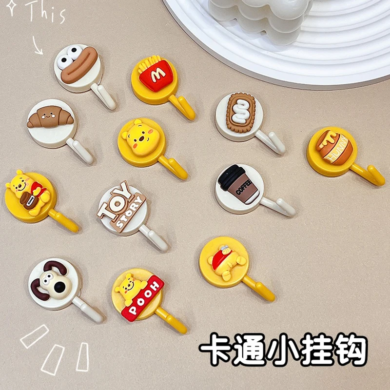 免打孔挂钩强力承重粘胶厨房挂物钩可爱卡通卫生间挂毛巾衣服粘钩