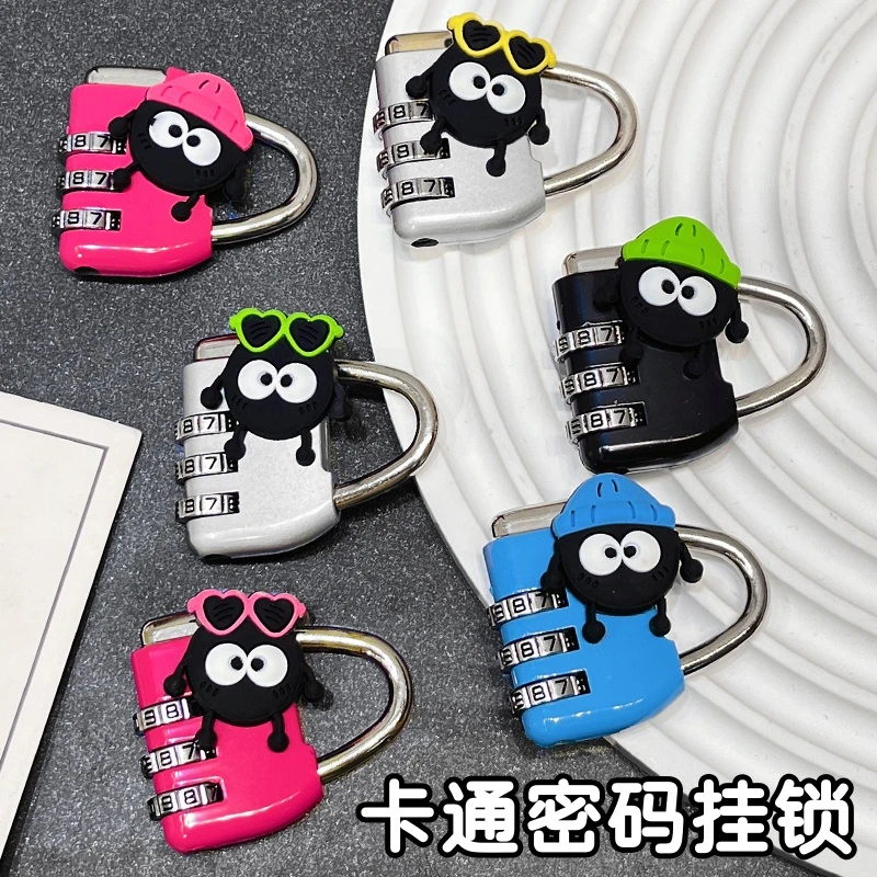 密码锁挂锁防水防锈学生宿舍柜子锁可爱卡通多功能行李箱小号锁头