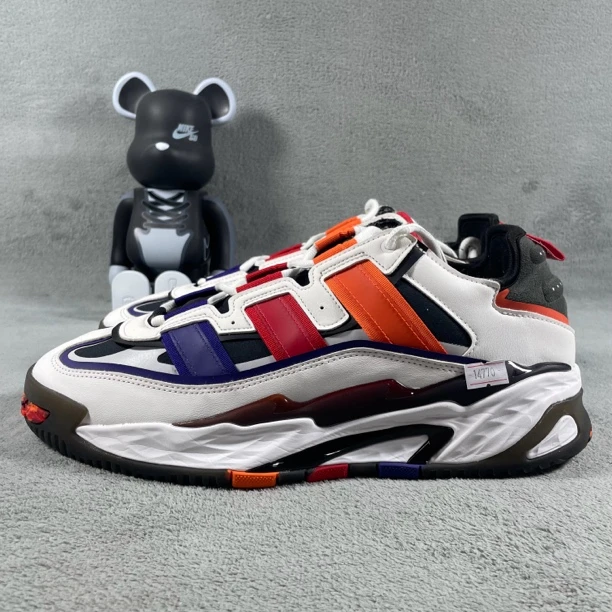二手44码 adidas Originals Niteball 面包鞋 白紫 无盒 公价513