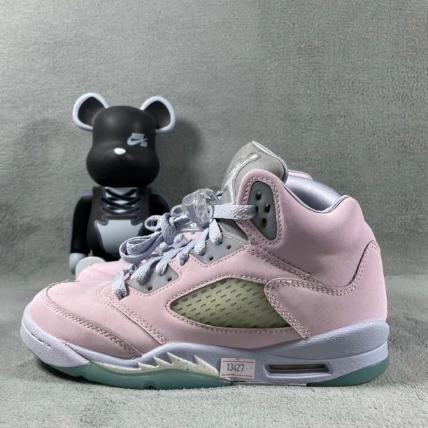 二手36码 Air Jordan 5 休闲鞋 粉 绳勾线污渍裂纹裂皮 公价799