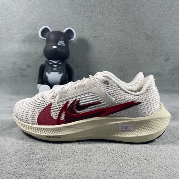 二手37.5码 Nike Air Zoom 跑鞋 红米 裂纹剐蹭帮面污渍 公价409