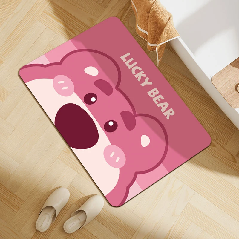 门口入户垫卡通动漫风浴室防滑脚垫卫生间门口地垫硅藻泥吸水垫