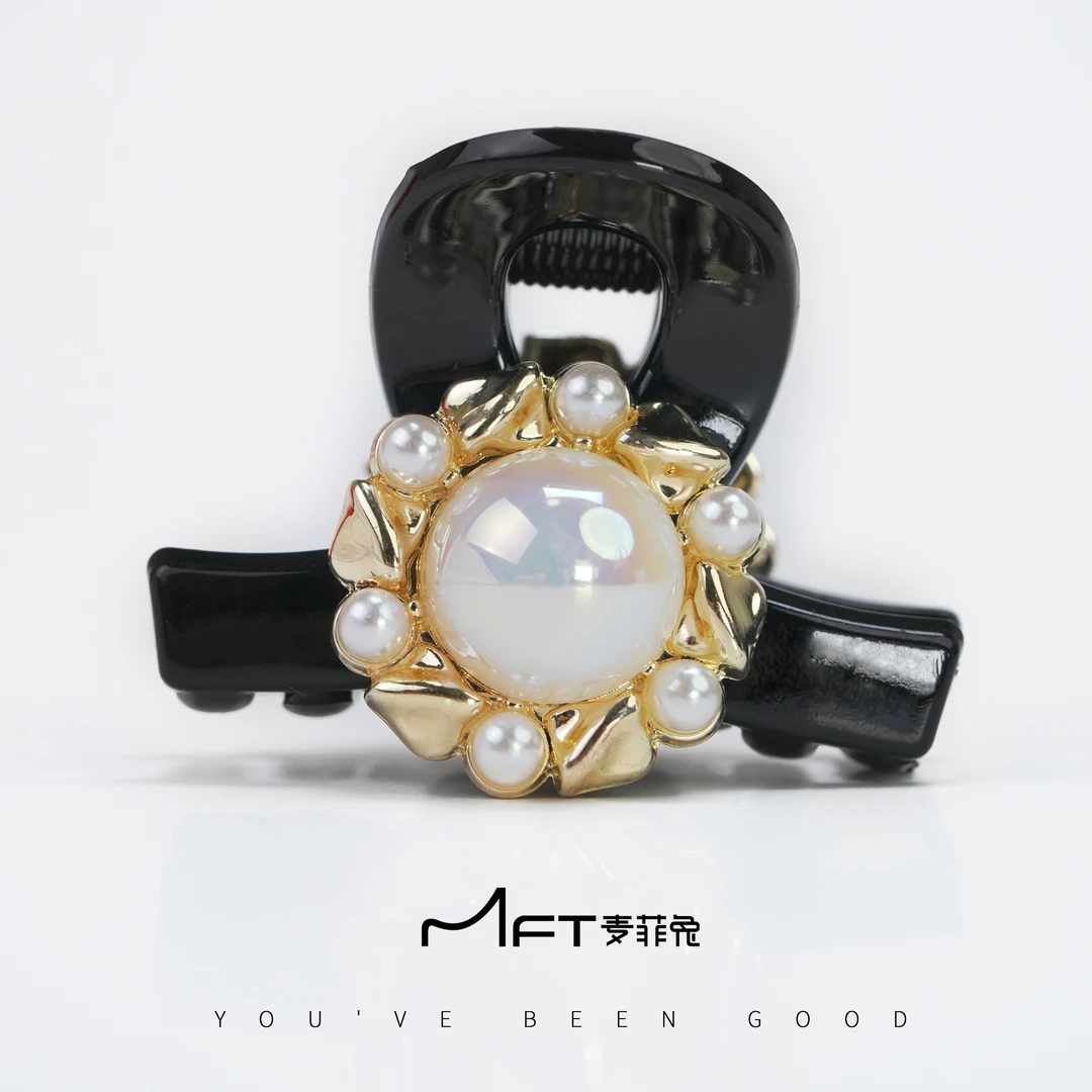 【圆梦刘海夹】2024新款小巧精致珠珠小抓夹轻奢百搭发饰24051924A