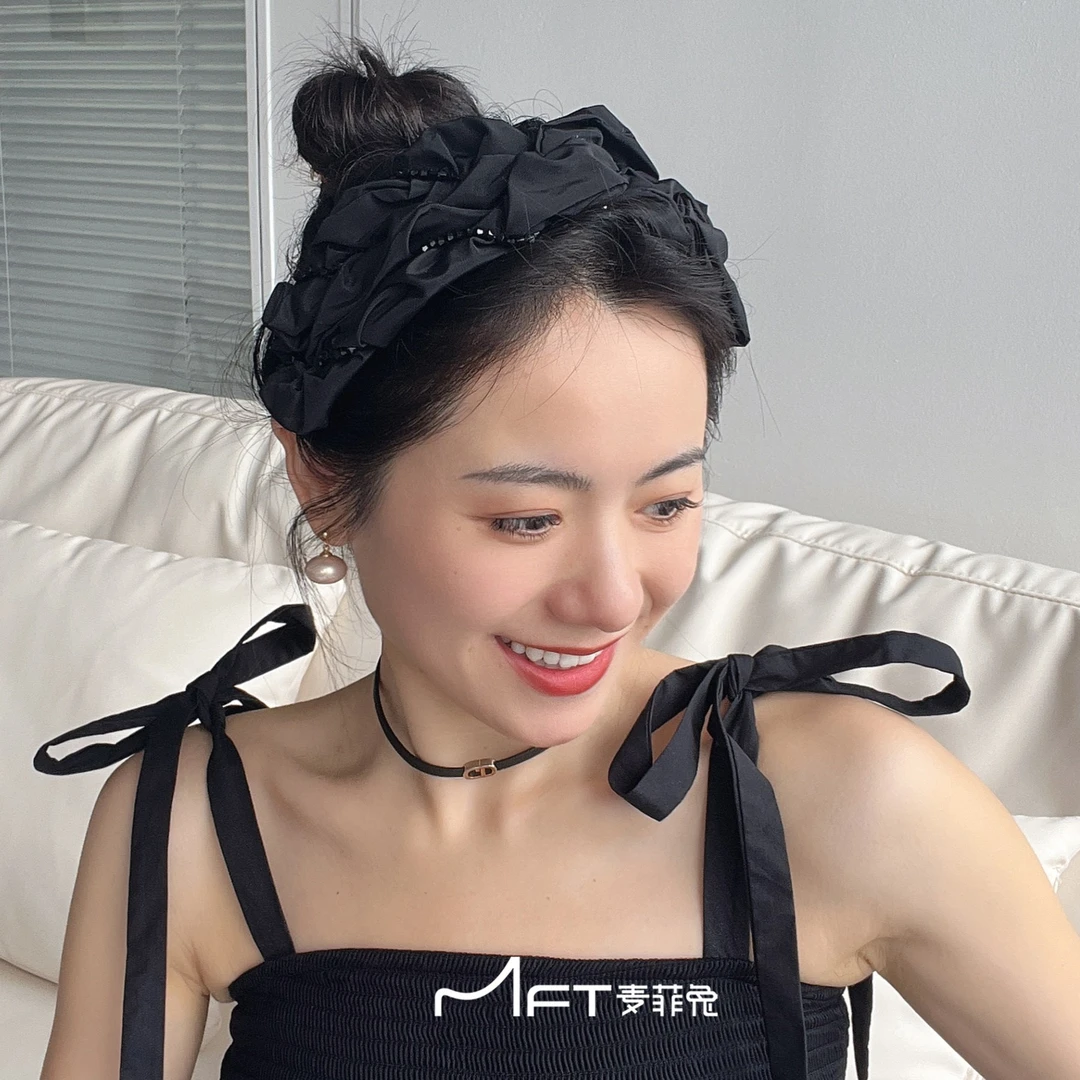 【黑莓发箍】宽边不勒头显脸小发箍高颅顶显饱满发饰22060459A