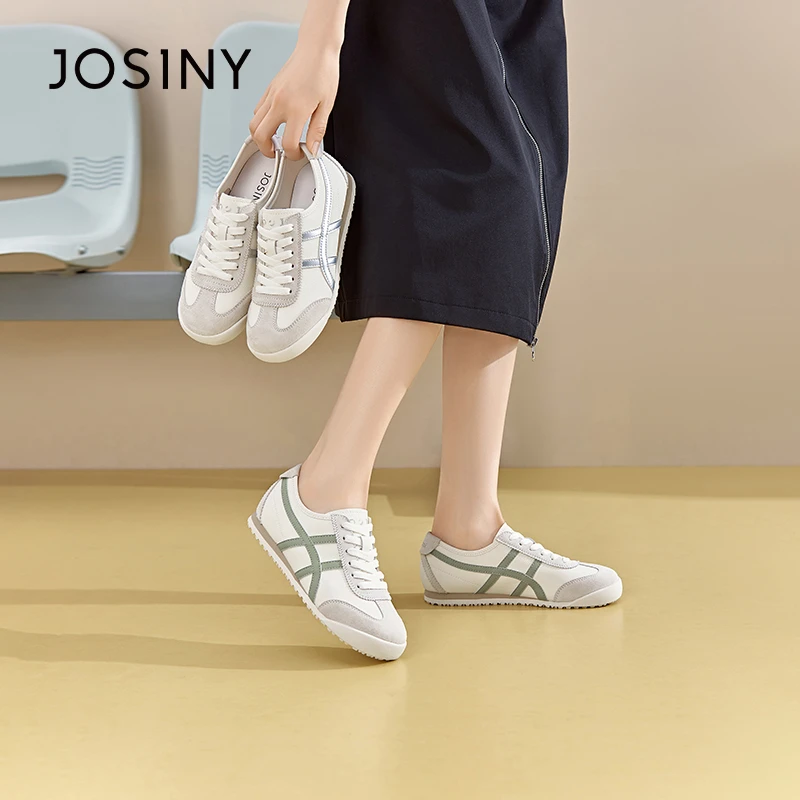 卓诗尼爆款德训鞋2024秋季新款时尚百搭系带女鞋软底舒适轻便单鞋