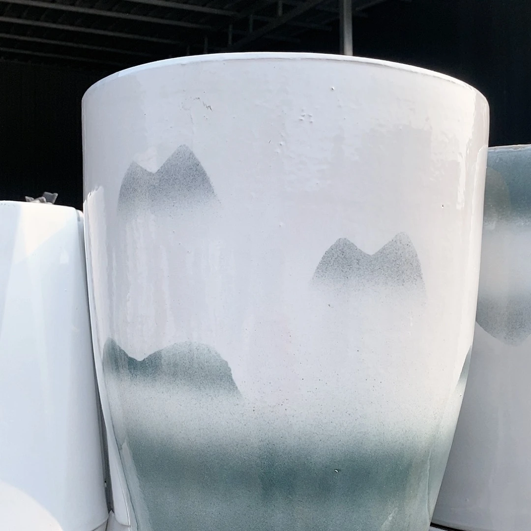 陶瓷20CM（含）-50CM（不含）低腰特大号山水