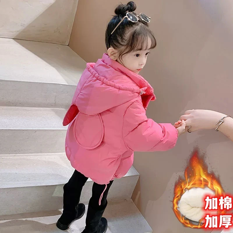 女童2024新款宝宝棉衣卡通可爱小女孩棉袄中小童秋冬装外套衣服潮