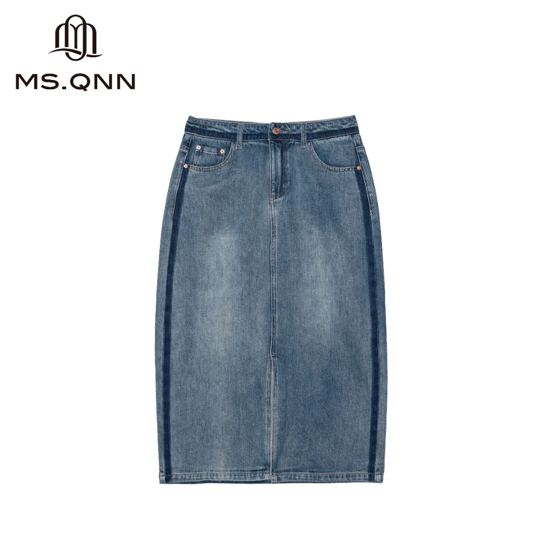Ms.Qnn”丹宁半裙“高档洋气精致休闲短裙牛仔半身裙33P261 Q姐心选