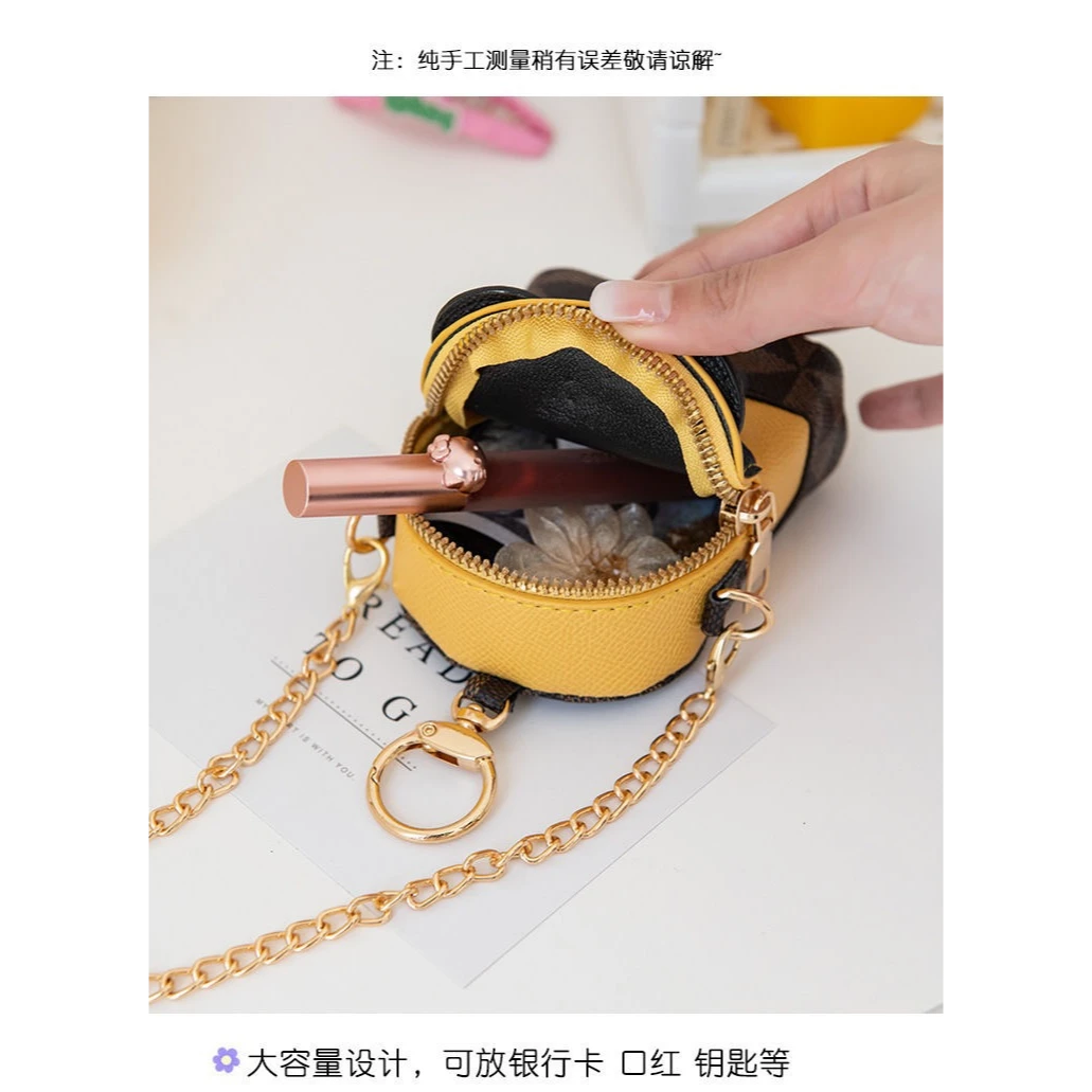 全新未使用  女ins风轻奢时尚斜挎小巧可爱迷你钥匙小包包零包