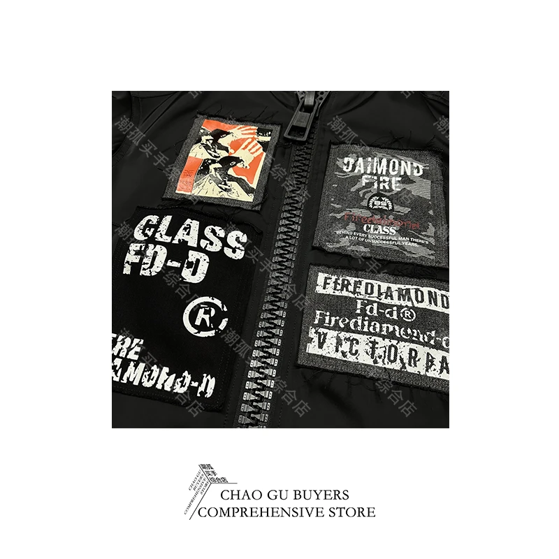 小众潮牌买手店男女同款创意贴图羽绒外套24033