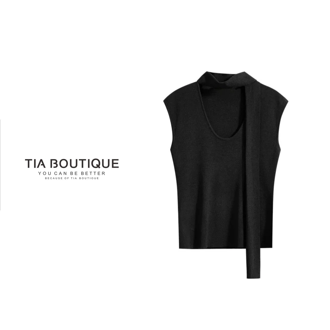 【宠粉福利】简约舒适飘带U领慵懒小飞袖针织衫SY0034