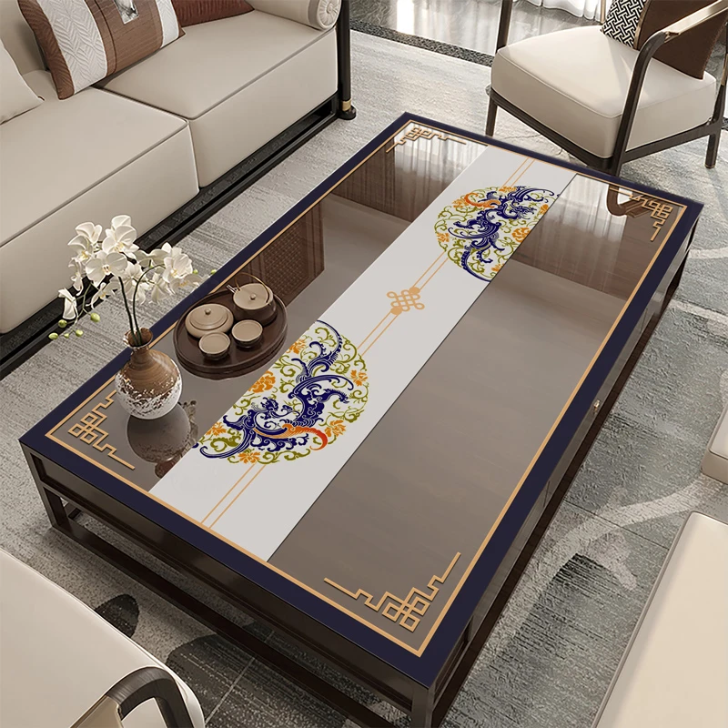 【升级材质】新中式防水家用防油免洗耐脏桌布茶几垫隔热防烫桌垫子