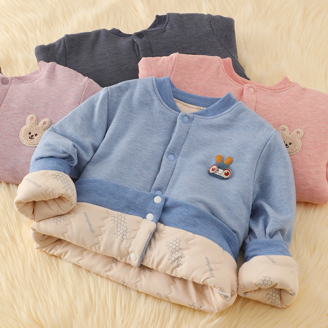 夹棉儿童棉袄内胆外套男童女童棉服内搭加绒加厚冬季保暖校服神器