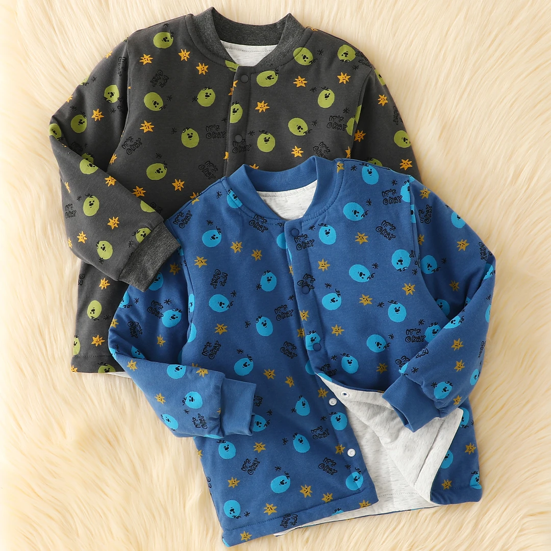 校服神器儿童加绒棉袄男童冬季立领棉服内胆宝宝夹棉保暖外套小童