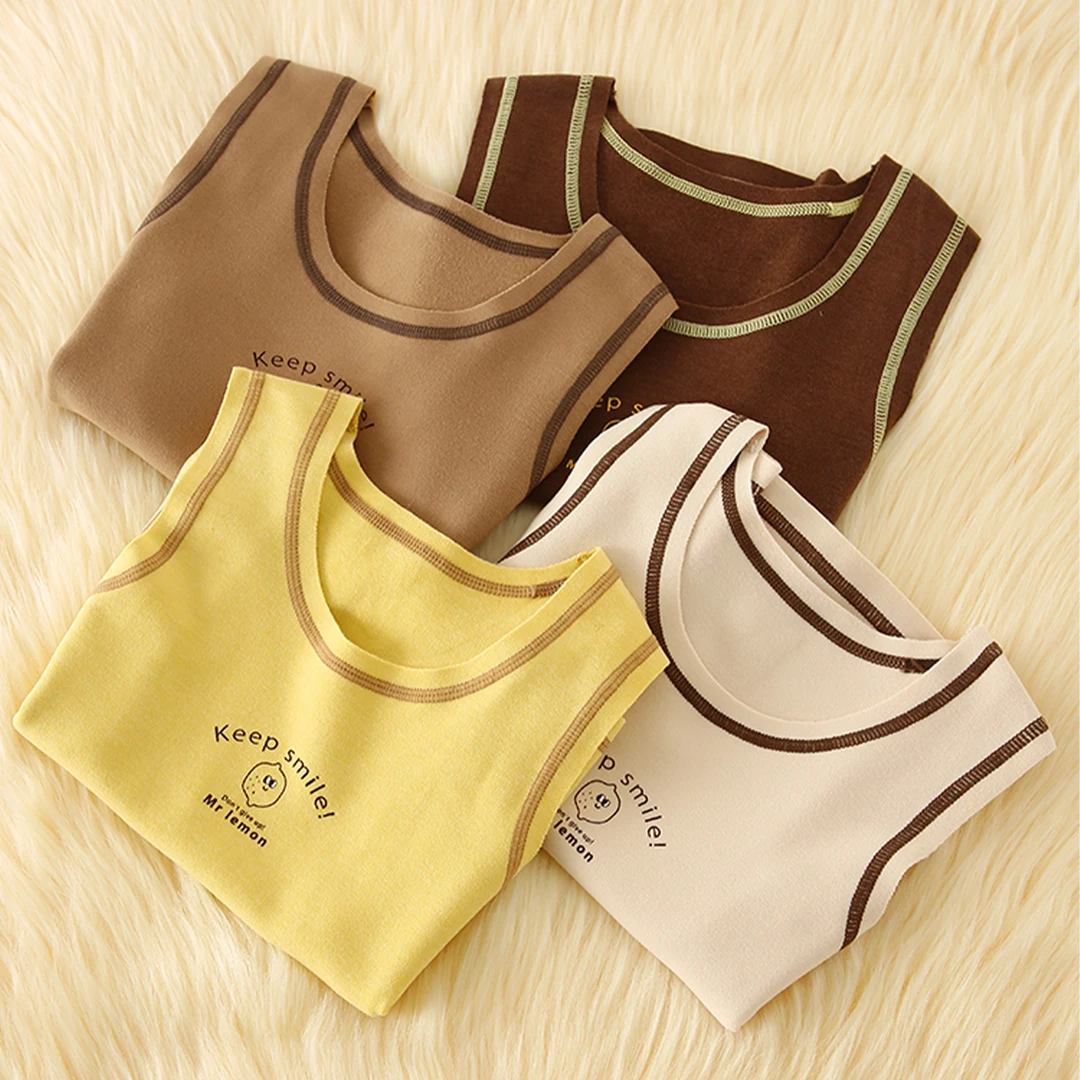 儿童保暖背心男童女童吊带宝宝打底内穿上衣贴身内衣秋冬无骨